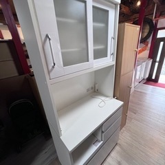 ニトリキッチンボード 食器棚 幅88×奥行50高さ201cm ホワイト