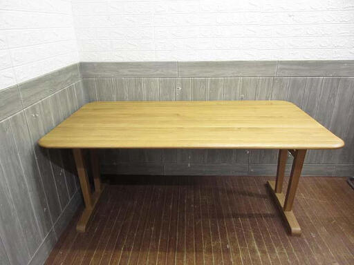 ss4963　ダイニングテーブル　ナチュラル　スクエア　150×80cm　木製　食卓　4人掛け　シンプル　長角　低め　モア150　ニトリ