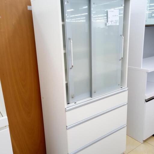 ★ジモティ割あり★  食器棚　スライド扉  H175.5×D50.5×W80.5 クリーニング済み OJ476
