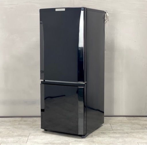 2019年製□MITSUBISHI 三菱 ノンフロン 冷凍冷蔵庫 MR-P15D-B ブラック