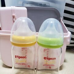 コンビ 哺乳瓶、レンジ消毒セット