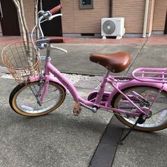 女の子ピンク自転車18インチ