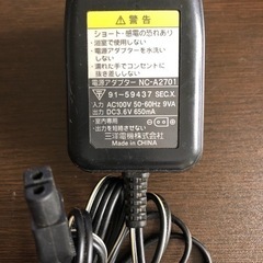 AC アダプタ　DC 3.6V 650mA