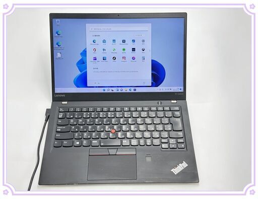 送料無料 保証付 超高速SSD 軽量 薄型 14型 ノートパソコン Lenovo X1 Carbon 中古美品 第7世 i5 8GB 無線 Bluetooth カメラ Windows11 Office