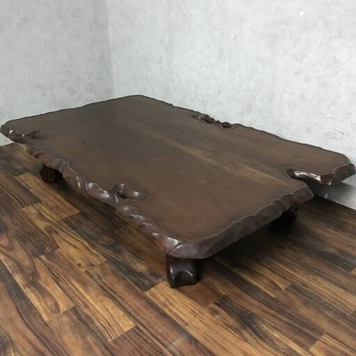 WY1/142 座卓 木製テーブル 和家具 和風 一枚板 ローテーブル 板厚5cm ★直接引き取り歓迎