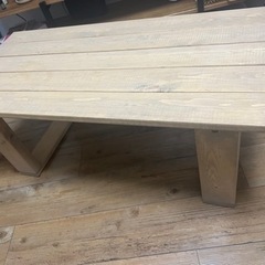 北欧風　木のテーブル　ローテーブル