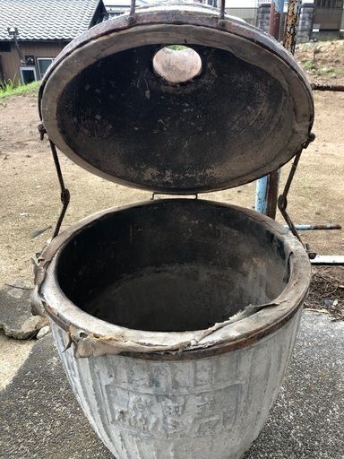 ☆昭和初期 蒸しかまど 釜戸 飯炊き 蒸し釜 武田式 石綿 アンティーク 