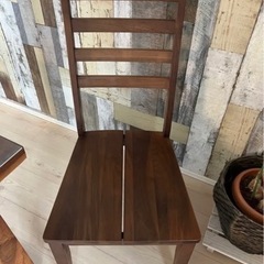 【決まりました】ウォルナットのダイニングとイス4脚のセット