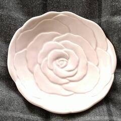 【ネット決済】小皿 バラ 桜色 直径10cm