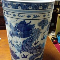 【レア】龍と不死鳥の大きくてインパクトがある取っ手付きの花瓶？です。 