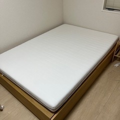 【最終値下げ】無印良品　収納付きベッド　ダブルベッド　IKEA ...