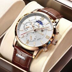 ◆新品未使用◆　　LIGE　高級ブランド　腕時計　クロノグラフ　...
