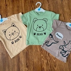 新品　くすみカラーTシャツ3枚セット　80