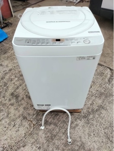 シャープ　洗濯機　ES-GE7C　７kg 　 2019年製●AA03W039