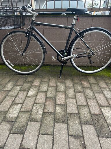 リサイクルショップどりーむ荒田店　No876 エコNo16830X クロスバイク　アンカー　BRIDGESTONE　UF5　ガンメタリックカラー　ギア切り替え３×８段変速 リサイクルショップどりーむ荒田店 No876 エコNo16830X クロスバイク