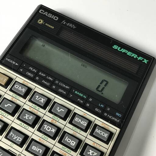 ut12/12　【レトロ】CASIO カシオ 関数電卓 fx-690v SUPER-FX　電卓　ソーラー　昭和レトロ※動作確認済