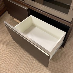 【超美品‼️】定価25万♪ 松田家具 118cm幅リビングボード コレクション キャビネット 多目的棚 書棚 木目調ダークブラウン♪