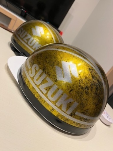 カスタム半キャップ スズキ SUZUKI 原付 コルク半 メット ヘルメット