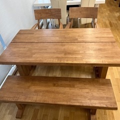 5月末値下げ!!N448★ダイニング４点セット★ダイニングテーブル★幅1390ｍｍ