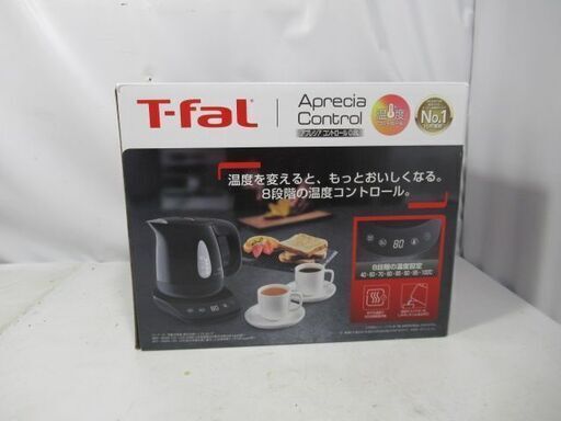 電気ケトル/アプレシア/コントロール/ブラック/Black/0.8L/ティファール/T-fal/KO7208JP/美品/良品/未使用品/新品/KN5184/