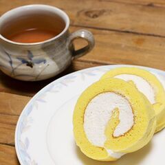 松葉茶と養鶏卵のロールケーキ作り
