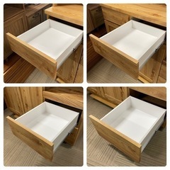 【超美品‼️】定価12万♪ 現行モデル 大川家具(隈木工所) 120cm幅キッチンボード 食器棚 収納家具 木目調ナチュラル♪