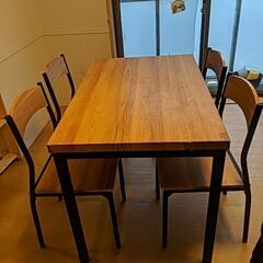 【受け渡し決定】ダイニングテーブルセット　テーブル　椅子4脚