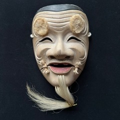 能面　木彫り
