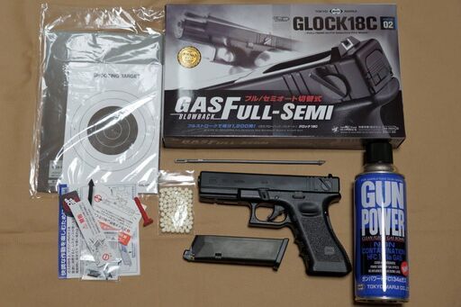 【美品】東京マルイ GLOCK18C ガスブローバック 18歳以上 ガス缶残量８割付き