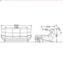 【カリモク家具、ソファ、非喫煙、ペットなし環境、使用2年　宅配発送可】カリモク　定価280,000円布張りソファ　