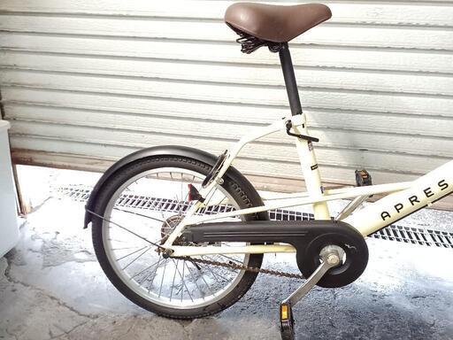 自転車中古 ミニベロ APRES×MIDI カゴライト鍵付き タイヤ20インチ