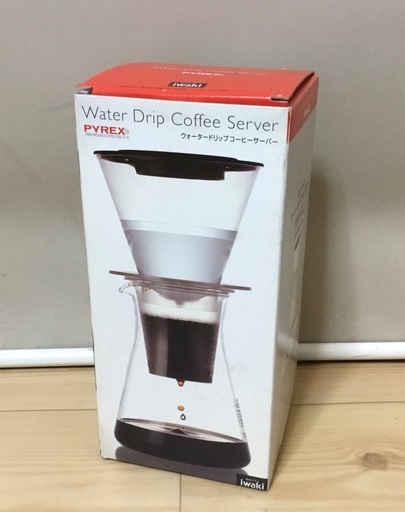 ＜未使用＞PYREX・ウォータードリップコーヒーサーバー・8644-CL　iwaki 耐熱ガラス