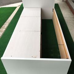 ニトリ 大小引出収納付き チェストベッドフレーム 木製 シングル ※一部部品がありません 幅98cm奥行206cm高さ85cm 良品 説明欄必読