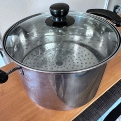 【新品】蒸し器兼用ステンレス鍋
