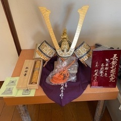 端午の節句　兜飾り　京都　竹麻呂作　年代物