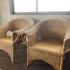 ⭐️決まりました⭐️籐の椅子　2脚セット
