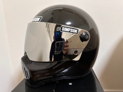 シンプソン　M30 SIMPSON スモーク　クローム　フルフェイス　ハーレー