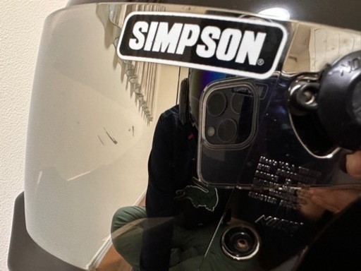 シンプソン　M30 SIMPSON スモーク　クローム　フルフェイス　ハーレー