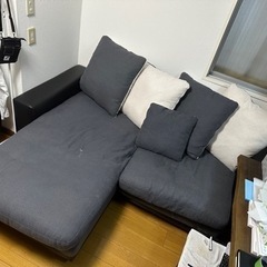 ニトリ 布張りカウチソファ(Sタイプキングダム3KD)