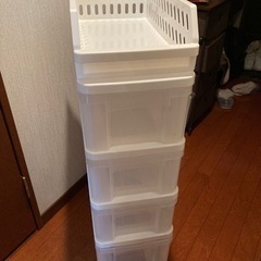 収納ケース　4段　プラスチック