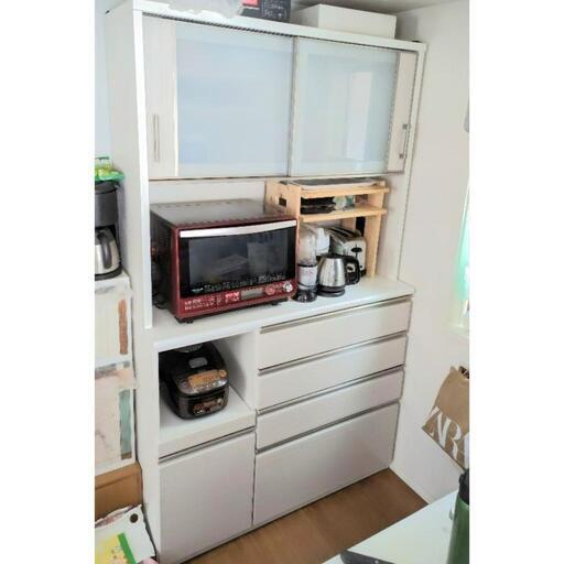 ニトリ　幅120cm キッチンボード　食器棚