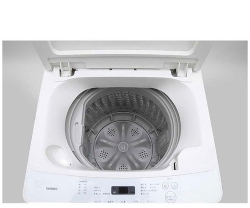 新品　ツインバード 全自動洗濯機 KWM-EC55W 洗濯容量：5.5kg