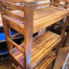 《売約済》【武蔵小山店】　オールドメゾン old maison 古材 オープンシェルフ 本棚 飾り棚 4段 ビンテージ シャビーシック　棚　シェルフ　🚚運搬無料エリア有 / 品川区リサイクルショップ　🪜Lumberroom (ランバールーム) / 武蔵小山パルム 戸越銀座 隣接🪜