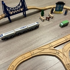 おもちゃ　新幹線　レールセット　木製