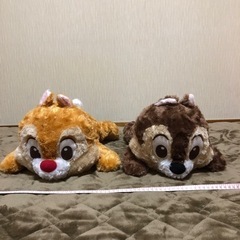 チップとデール　寝そべりぬいぐるみ