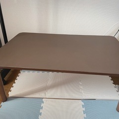 テーブル　ローテーブル　茶色　ニトリ