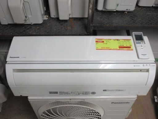 K04203　パナソニック　中古エアコン　主に6畳用　冷房能力　2.2KW ／ 暖房能力　2.2KW