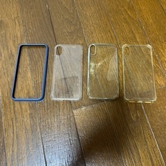 iPhone X ソフトケース2個とハードケース1個とガラスフィ...