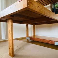 お渡し10月⭐︎ワインラック付き　作業台　テーブル　ワークテーブル