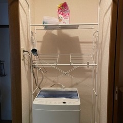 洗濯機用上部棚 白